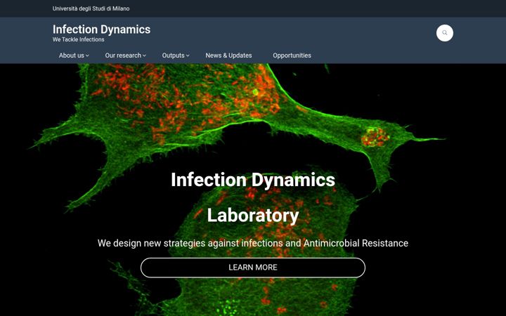 Screenshot of infectiondynamics.unimi.it