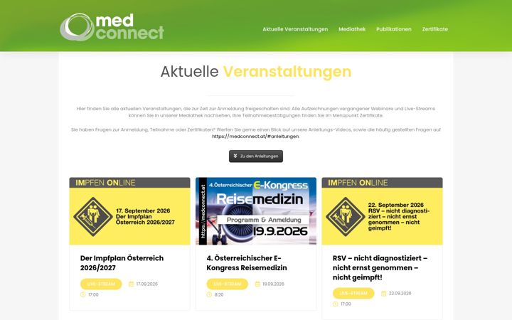 Screenshot of infektiologie.co.at