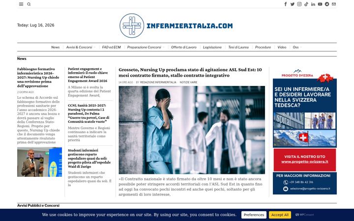 Screenshot of infermieritalia.com