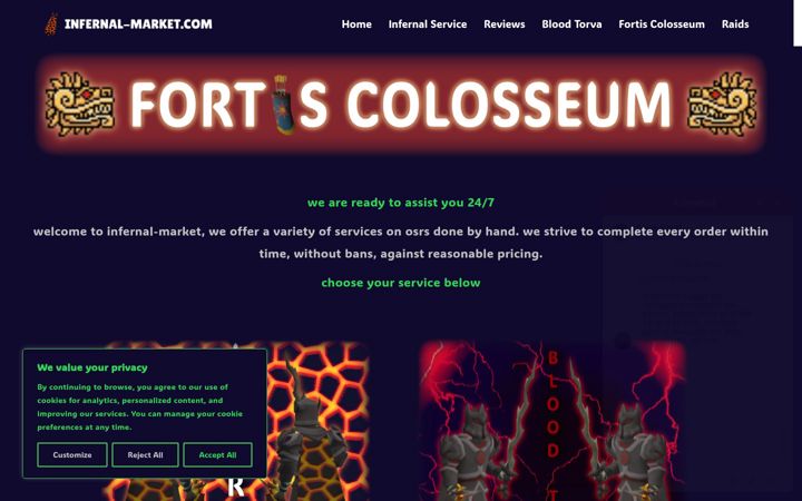 Screenshot of infernal-market.com