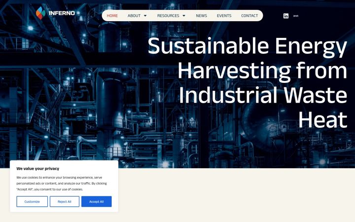 Screenshot of infernoproject.eu