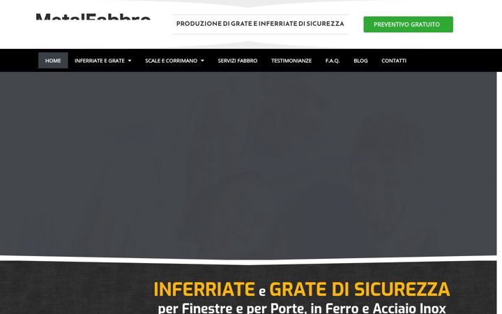 Ekrānuzņēmums no inferriate-grate-scale.it