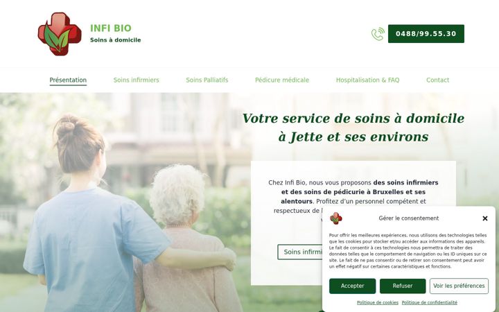 Screenshot of infibio.be