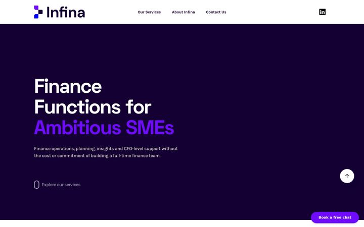 Screenshot of infina.financial