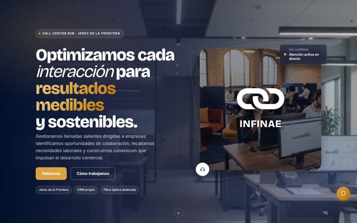 Screenshot of infinaeconsulting.com