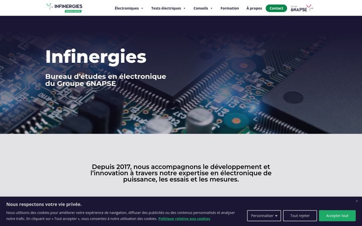 Screenshot of infinergies.fr