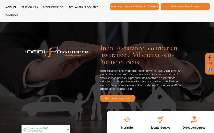 Screenshot of infini-assurance.fr