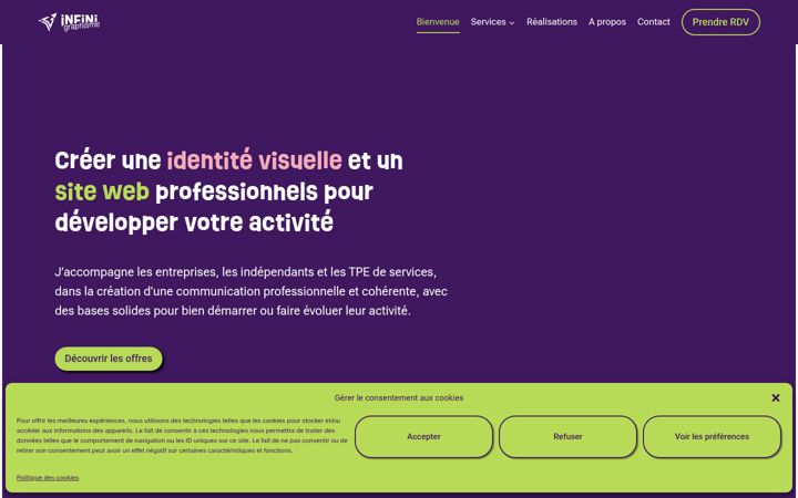 Screenshot of infini-graphisme.com