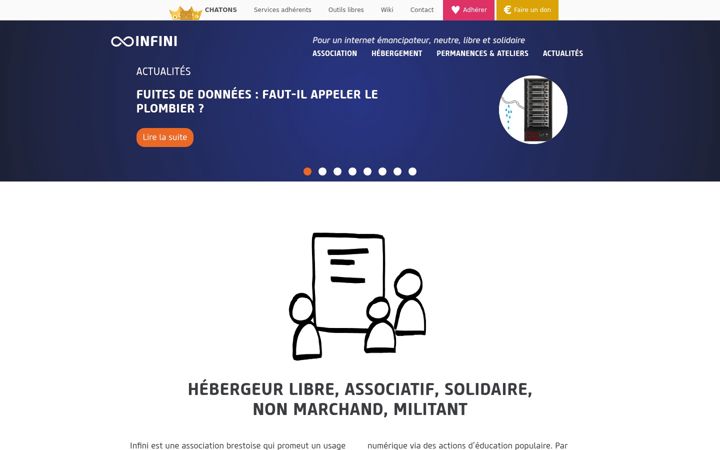 Screenshot of infini.fr