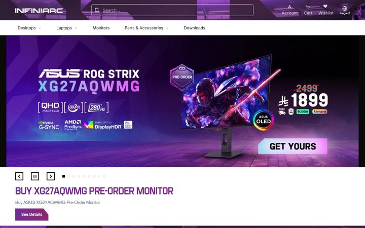 Screenshot of infiniarc.com