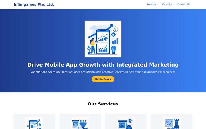 Screenshot of infinigames.mobi