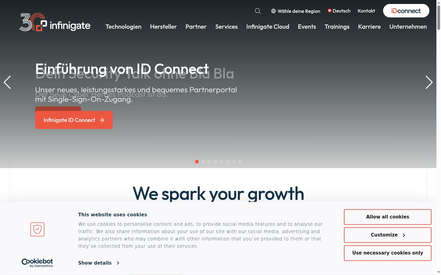 Screenshot tal-banner tal-kunsens muri qabel kwalunkwe interazzjoni