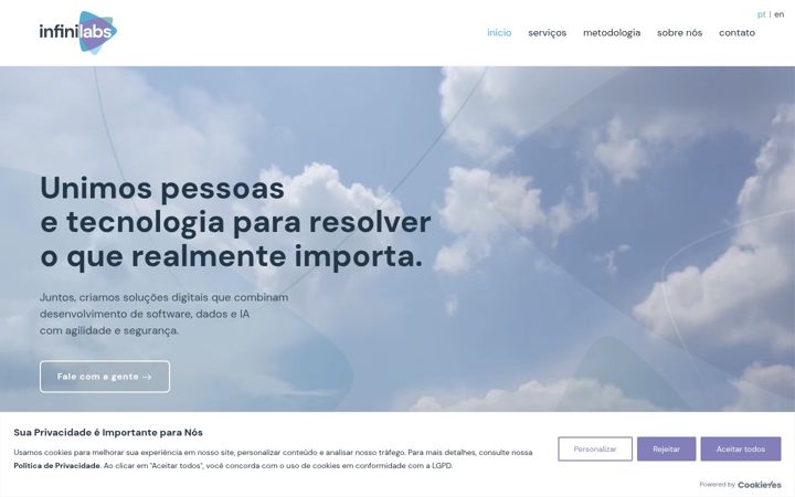 Screenshot of infinilabs.com.br