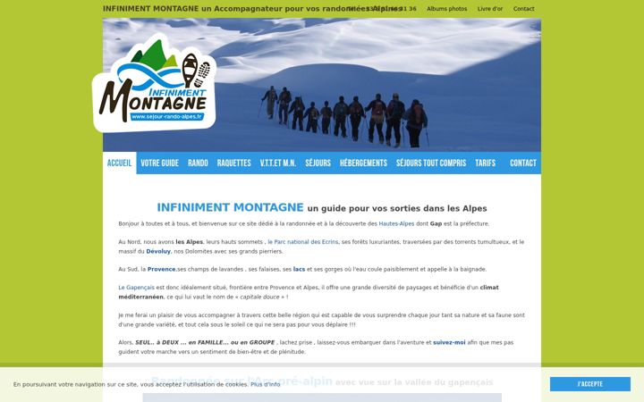 Screenshot of infiniment-montagne.fr