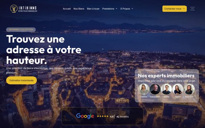 Screenshot of infinimmo.ch