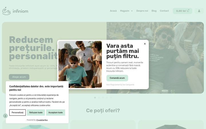 Screenshot of infiniom.ro