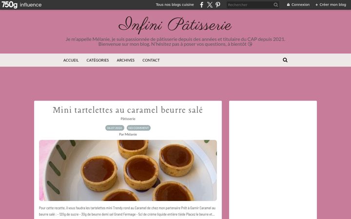 Screenshot of infinipatisserie.com