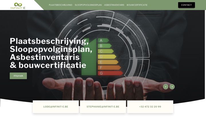 Screenshot of infinit-e.be