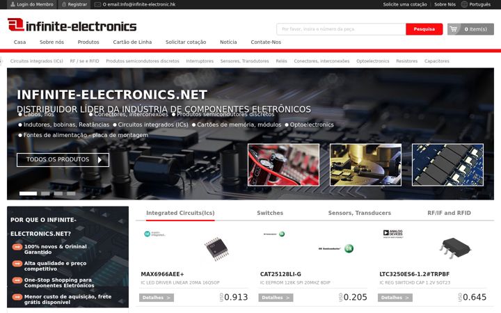 Skärmbild av infinite-electronics.pt