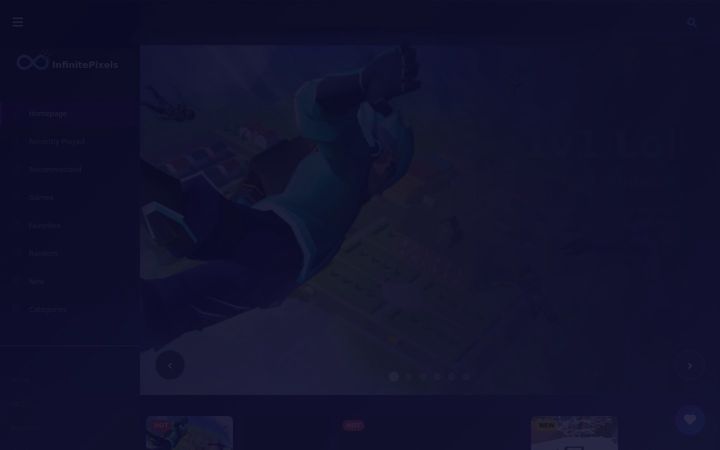 Skjermbilde av infinite-pixels.com