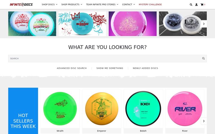Screenshot of infinitediscs.com