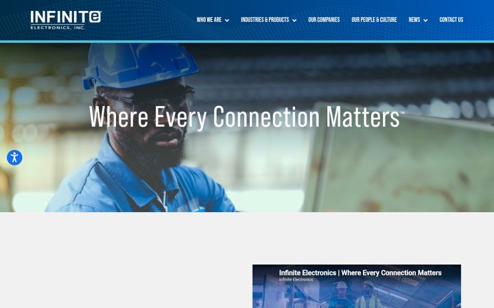 Screenshot of infiniteelectronics.com