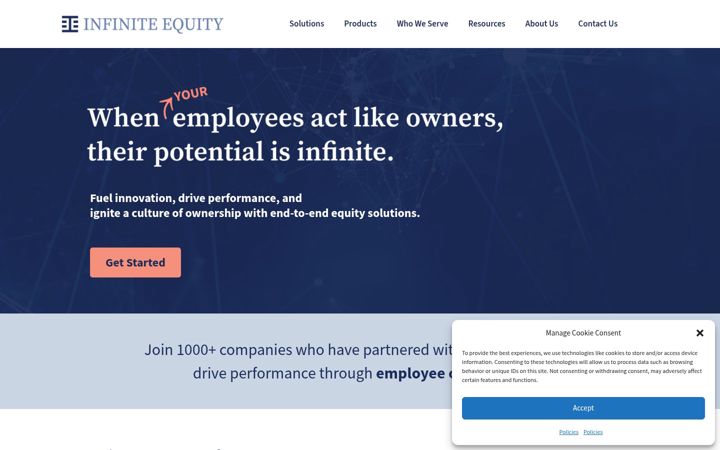 Screenshot of infiniteequity.com