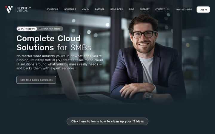 Screenshot of infinitelyvirtual.com