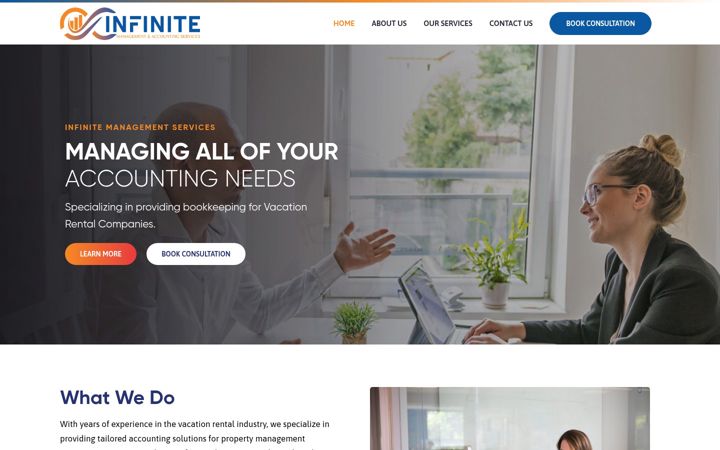 Screenshot of infinitemanagementllc.com