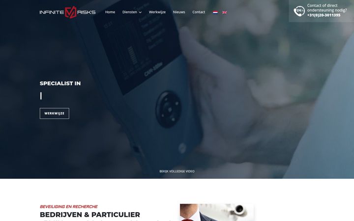 Screenshot of infiniterisks.nl
