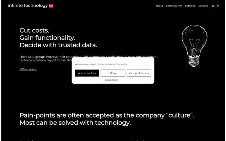 Screenshot of infinitetechnology.ch