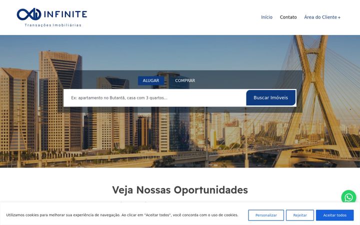 Screenshot of infinitetransacoes.com.br