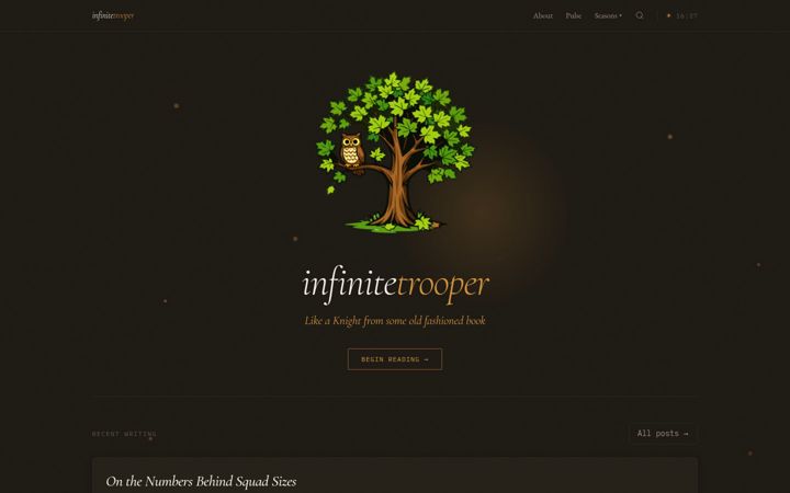 Screenshot of infinitetrooper.com