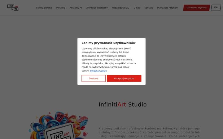 Screenshot of infinitiart.eu