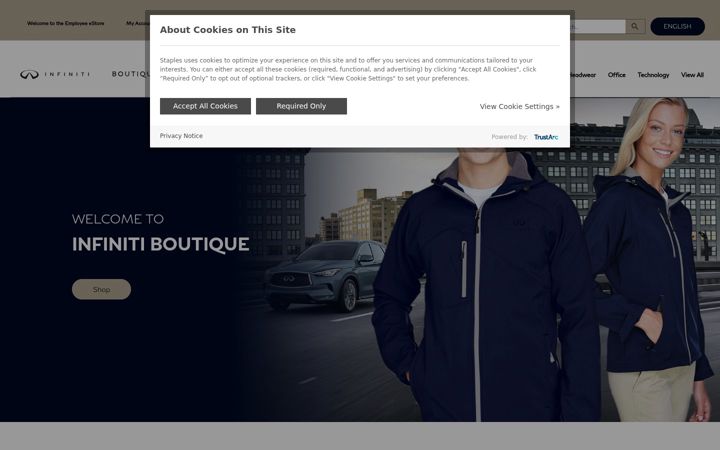Screenshot di infinitiboutiquecorporate.com