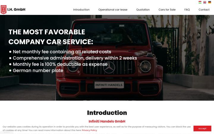 Screenshot of infinitihandels.de