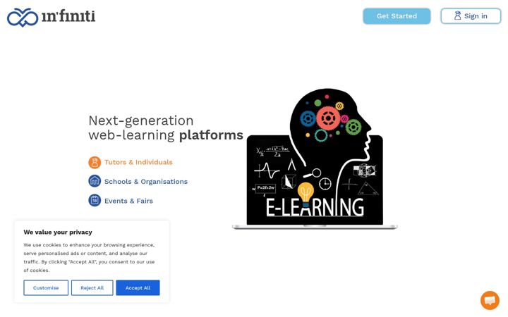Screenshot of infinitiplatform.com