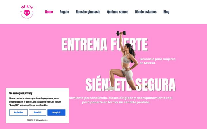 Screenshot of infinitogimnasio.com