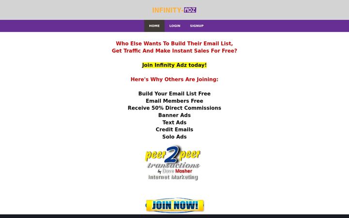 Screenshot of infinity-adz.com