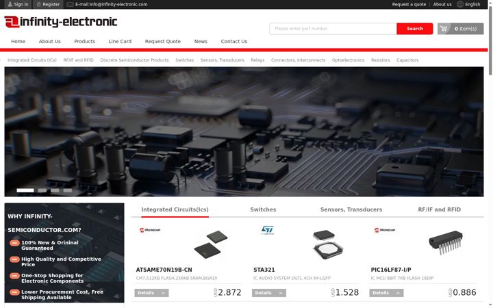 Snímek obrazovky infinity-component.com