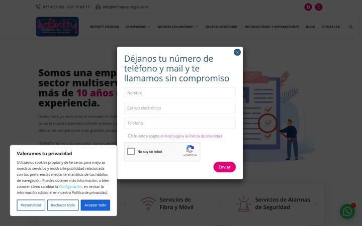 Screenshot of infinity-energia.com