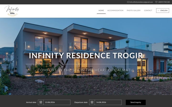 Screenshot di infinity-residence-trogir.com