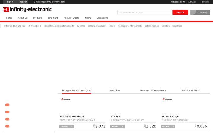 Screenshot of infinity-semiconductor.com