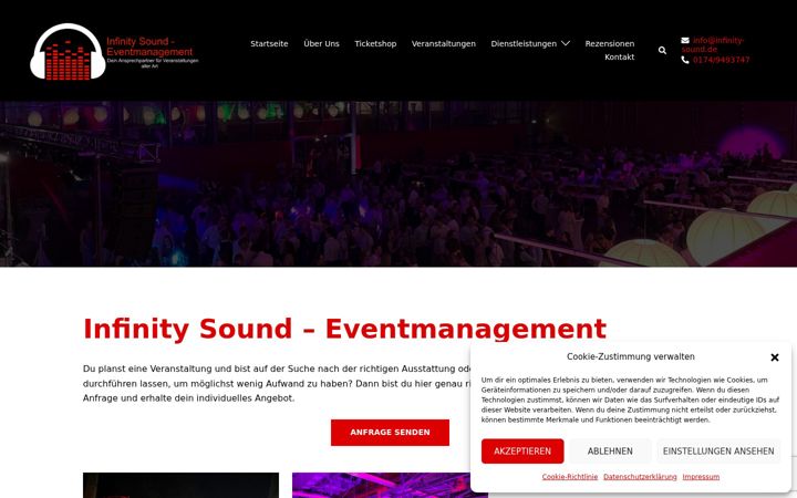 Screenshot of infinity-sound.de