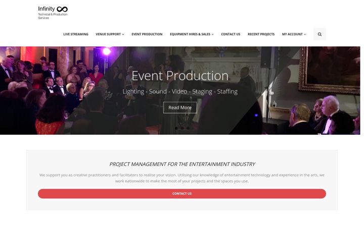 Screenshot of infinity-technical.co.uk