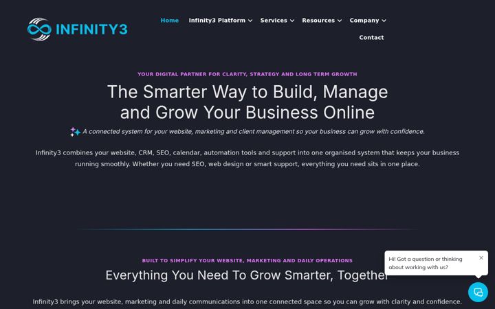 Screenshot of infinity3.co.uk