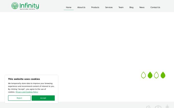 Screenshot of infinityagrointl.com