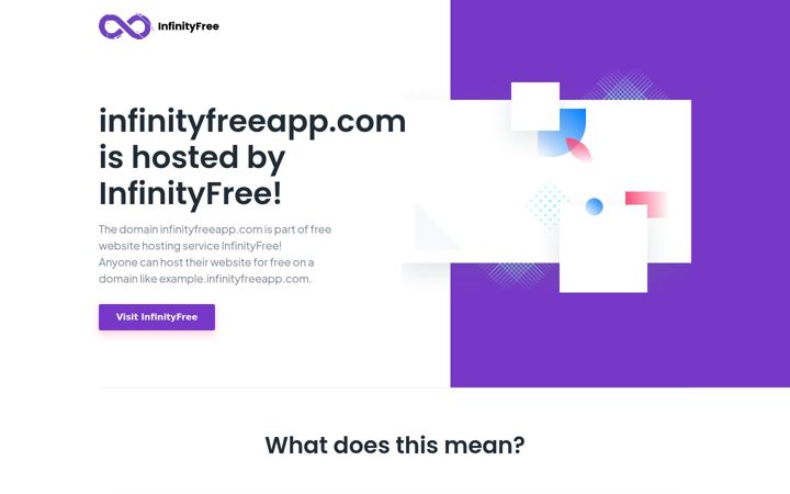 Screenshot of infinityfreeapp.com