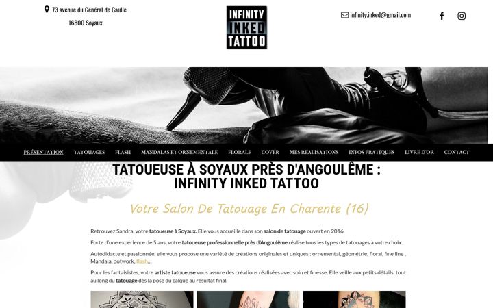 Screenshot of infinityinkedtatouage16.fr