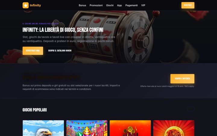 Screenshot of infinityitalia.com